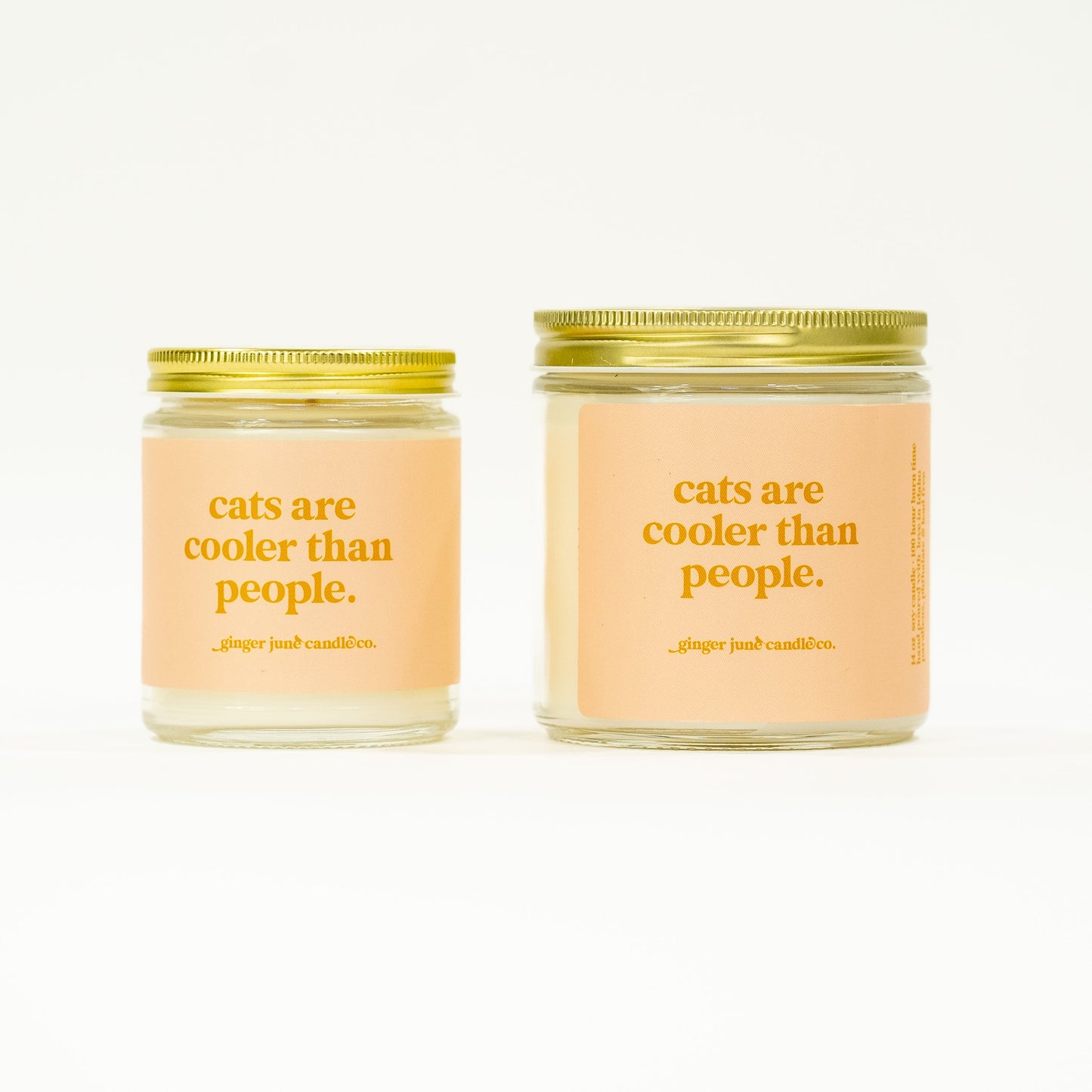 cats are cooler than people • soy candle • 2 sizes, 2 colors to choose from