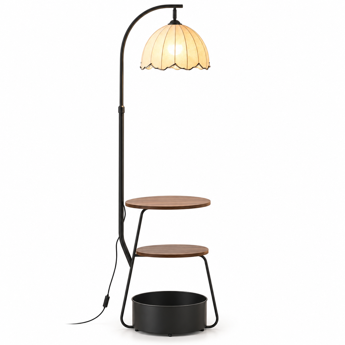 🕰️ Floor | Metal Fabric Living Readers | Tray Table Glow
