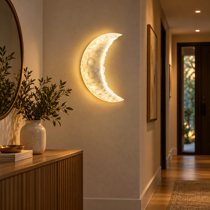 🌙 Wall | LED Resin Bedroom Kids | Crescent Moon Glow