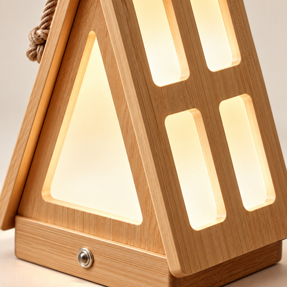 🛖 Cabin | Solid Wood Nursery Toddlers | Triangle Window Glow