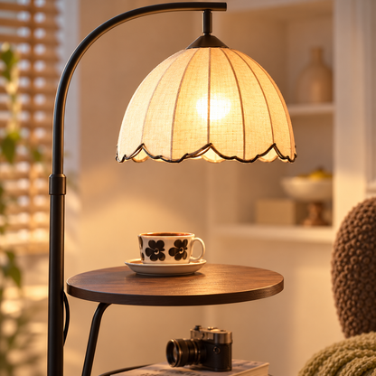 🕰️ Floor | Metal Fabric Living Readers | Tray Table Glow