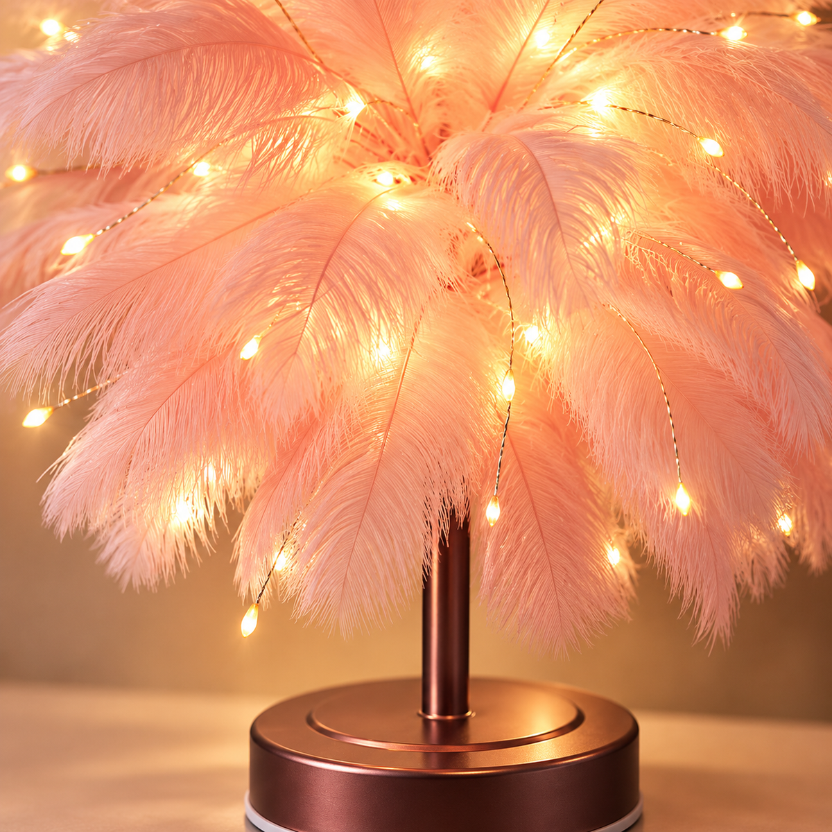 💕 Feather | Rose Gold Dorm Teens | Pink Fairy Warm Glow
