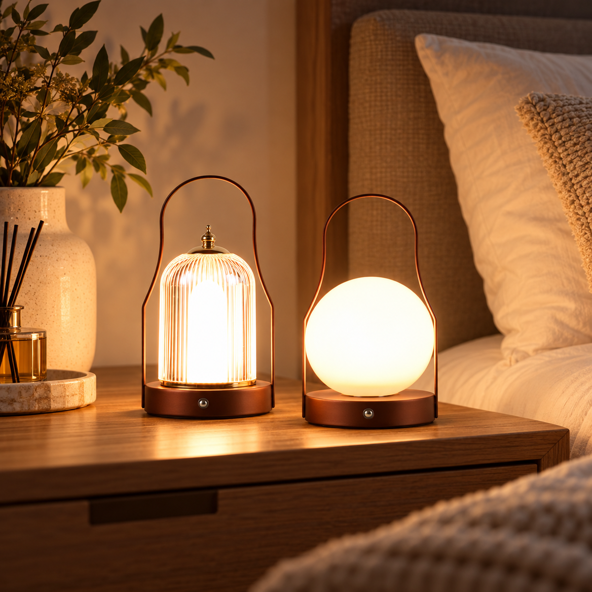 🏮 Lantern | Metal Glass Patio Campers | Portable Warm Glow