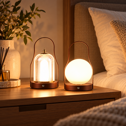 🏮 Lantern | Metal Glass Patio Campers | Portable Warm Glow