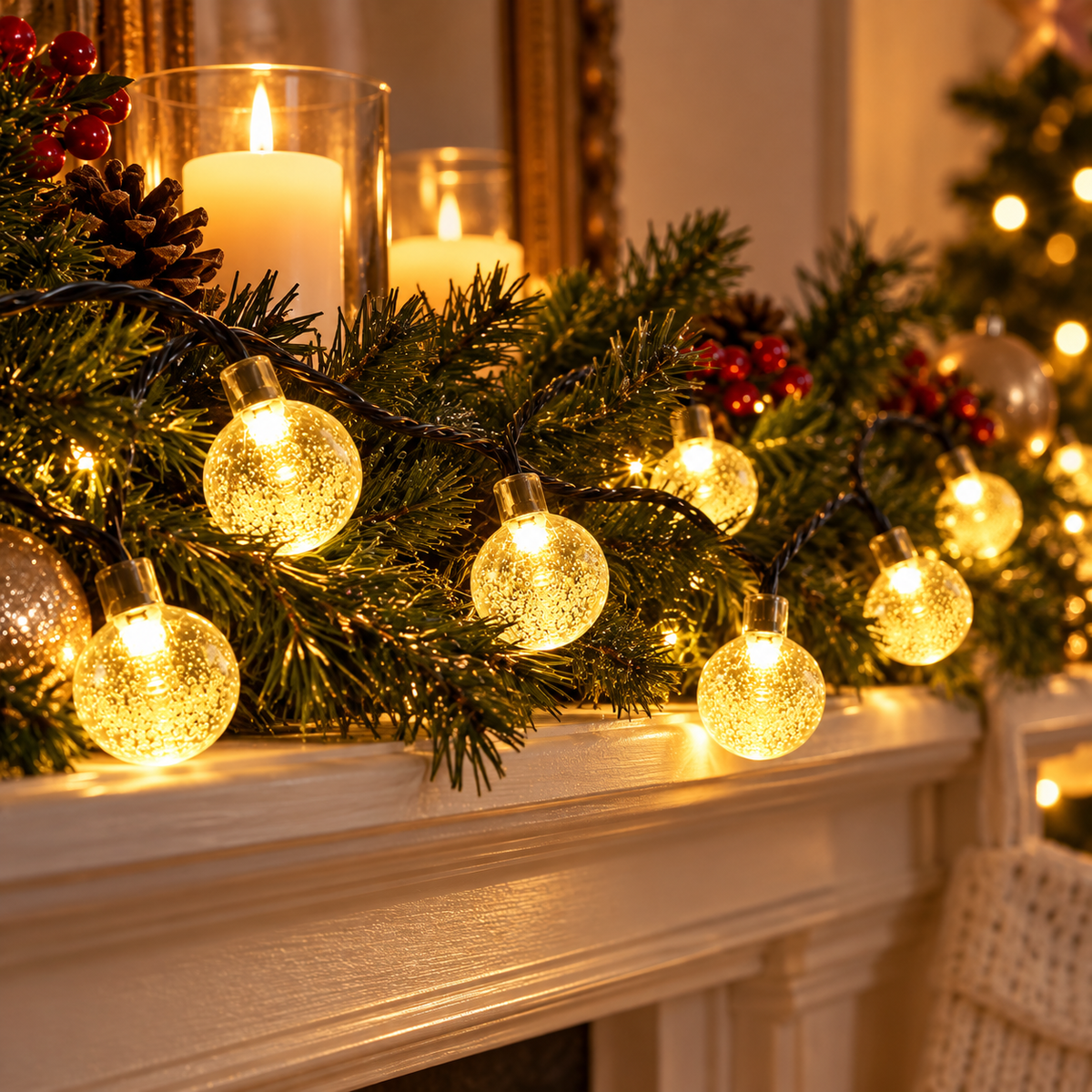 🔔 Christmas | Glass Ball Tree Families | Warm Golden Glow