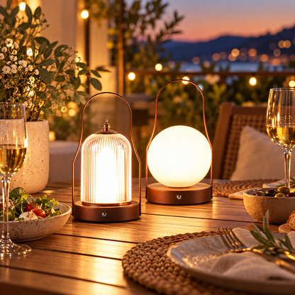 🏮 Lantern | Metal Glass Patio Campers | Portable Warm Glow