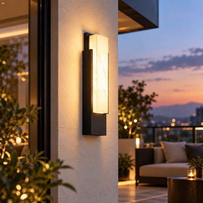 🔆 Wall | Metal Marble Outdoor Homeowners | Waterproof Warm Glow