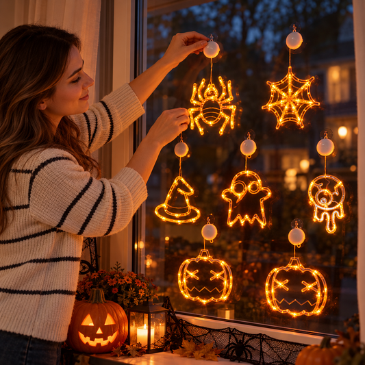 👻 Spooky | Acrylic Neon Window Kids | Cute Orange Glow