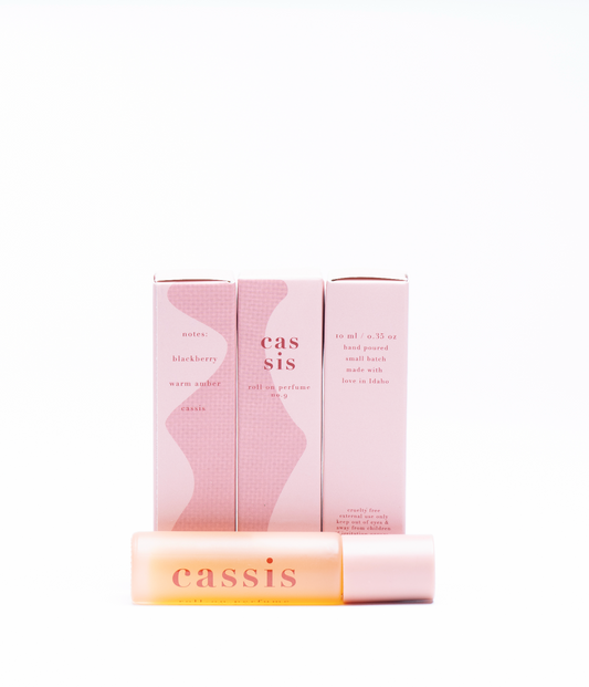 no. 9 cassis (formerly blackberry amber) • clean perfume • roll-on or eau de parfum options